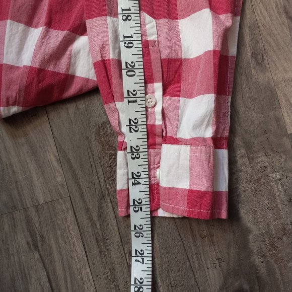 21 Men Shirt Plaid Long Sleeve Button Down - Picture 5 of 8